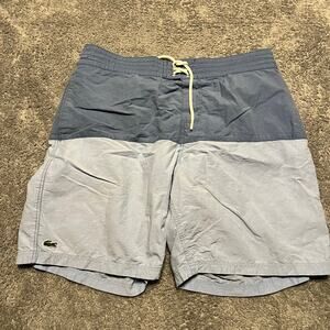 Lacoste Swim Trunks Shorts Mens Large Blue Performance